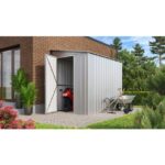 KOVINSKA VRTNA HIŠKA GLOBEL LEANTO 58 SREBRNA Š145 X G234 X V204 CM - slika 9